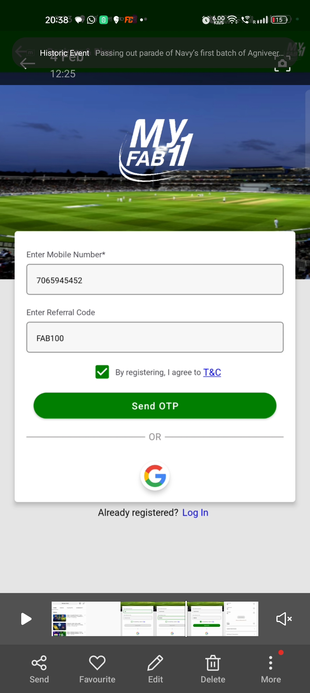 Myfab11 Referral Code: FAB100 Download Myfab11 Apk/App