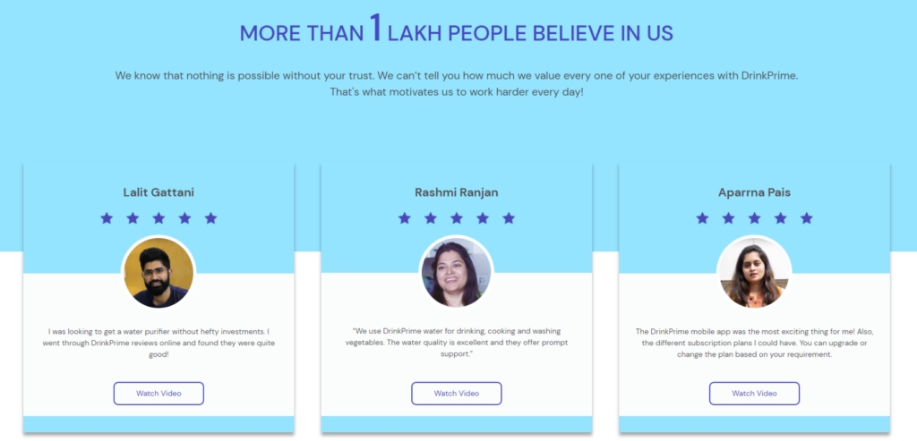 Customer Honest Reviews On DrinkPrime Water Purifier