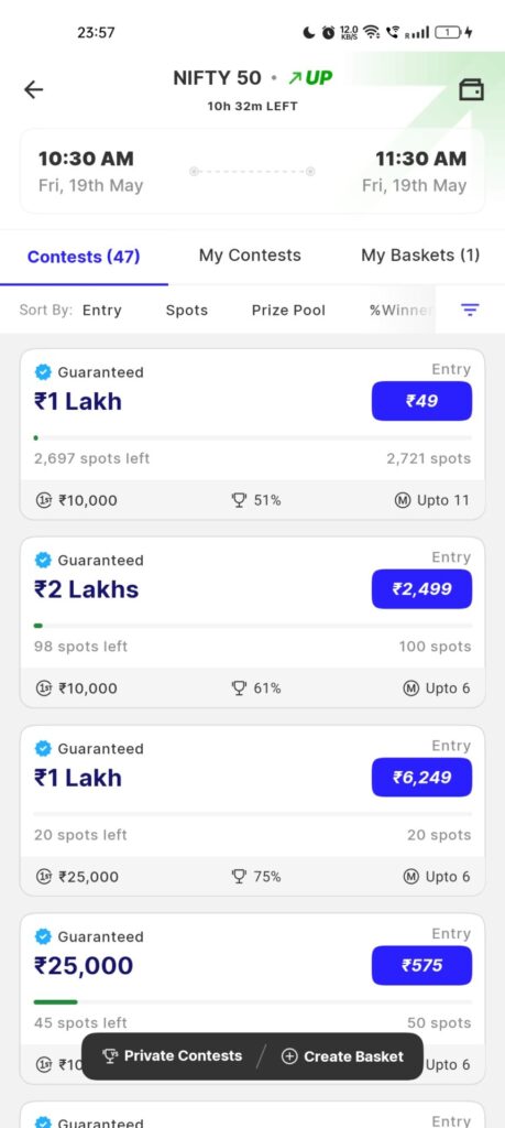 How To Join Paid Contest In Investro