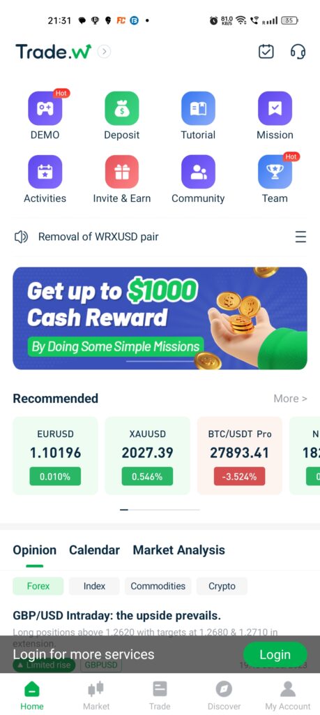 Trade W App Download