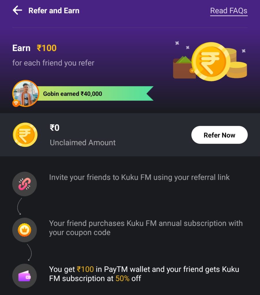 Kuku FM Refer & Earn Program