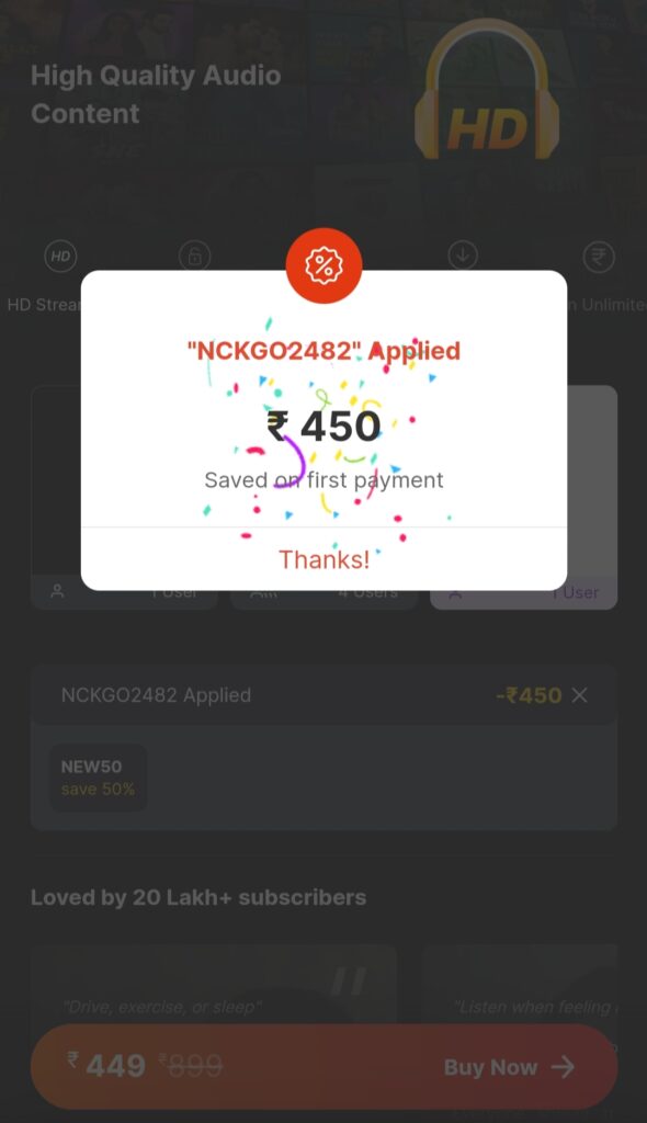 Kuku FM Referral Code - NCKGO2482