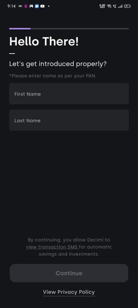 Deciml App Name Adding