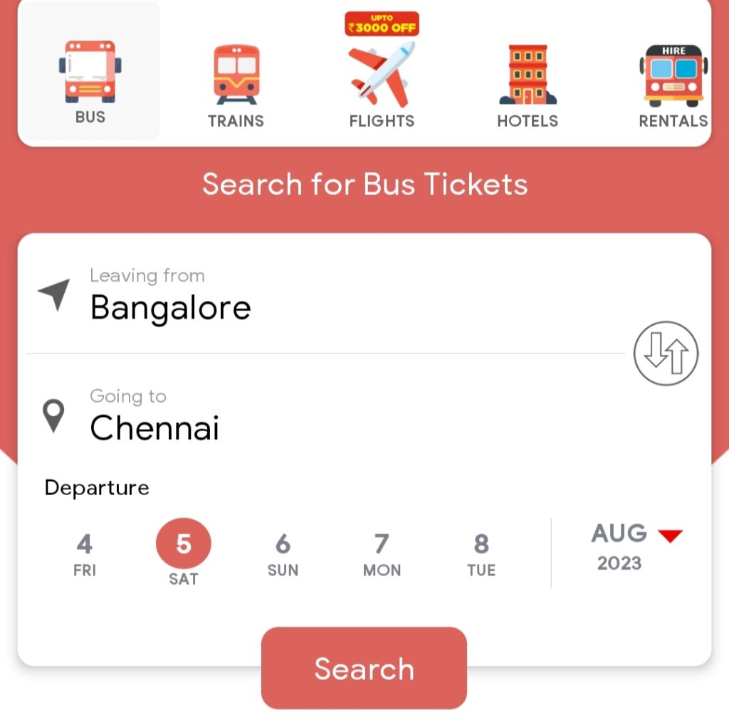 AbhiBus Ticket Booking Process