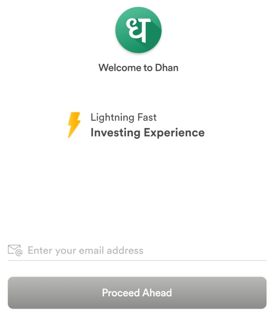 Dhan App Email Verification