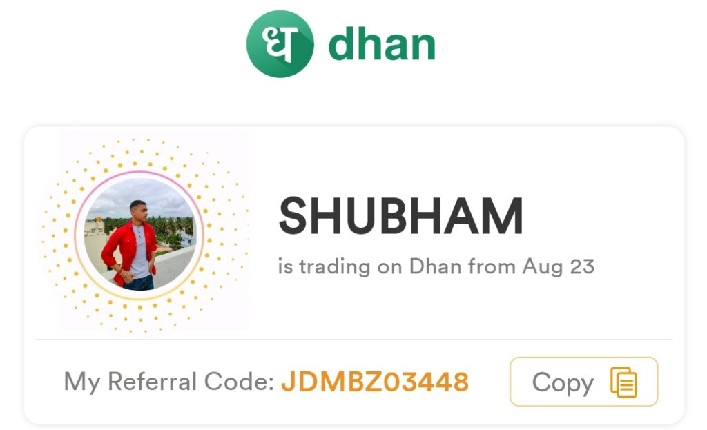 Dhan Referral Code - JDMBZ03448