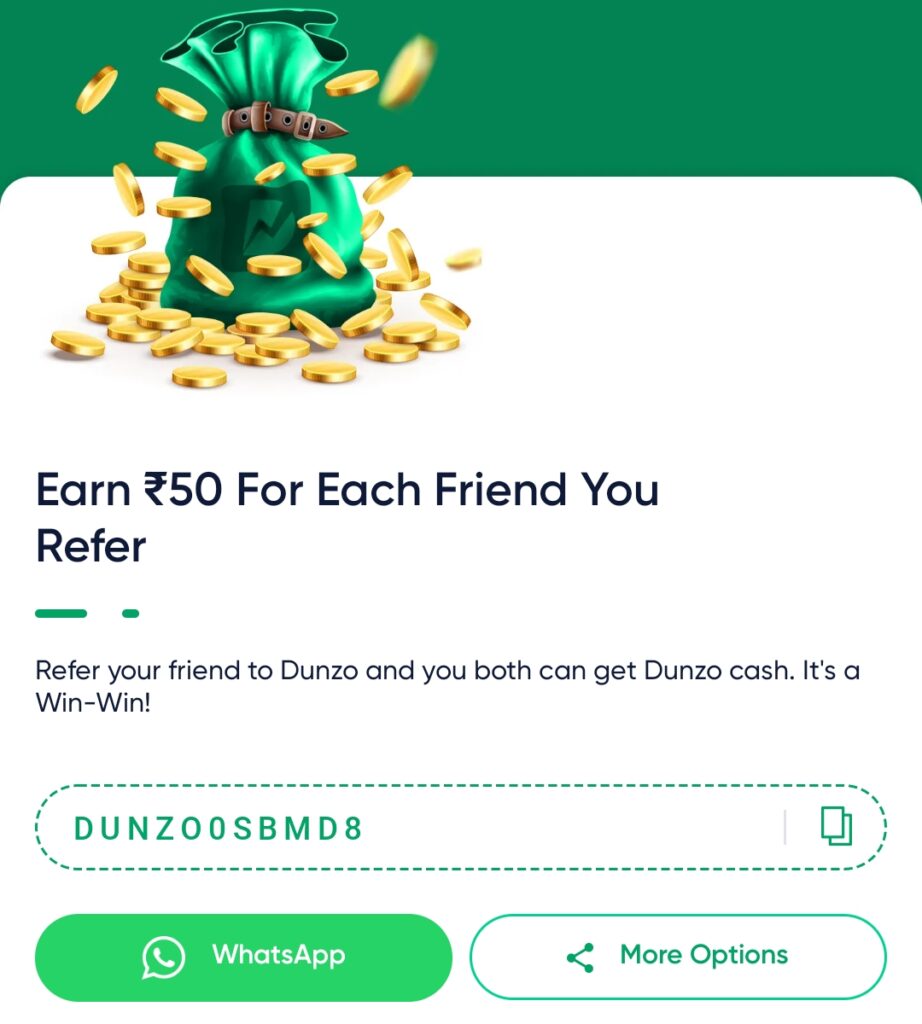 Dunzo Referral Code - DUNZO0SBMD8