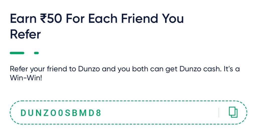 Dunzo Refer And Earn Program