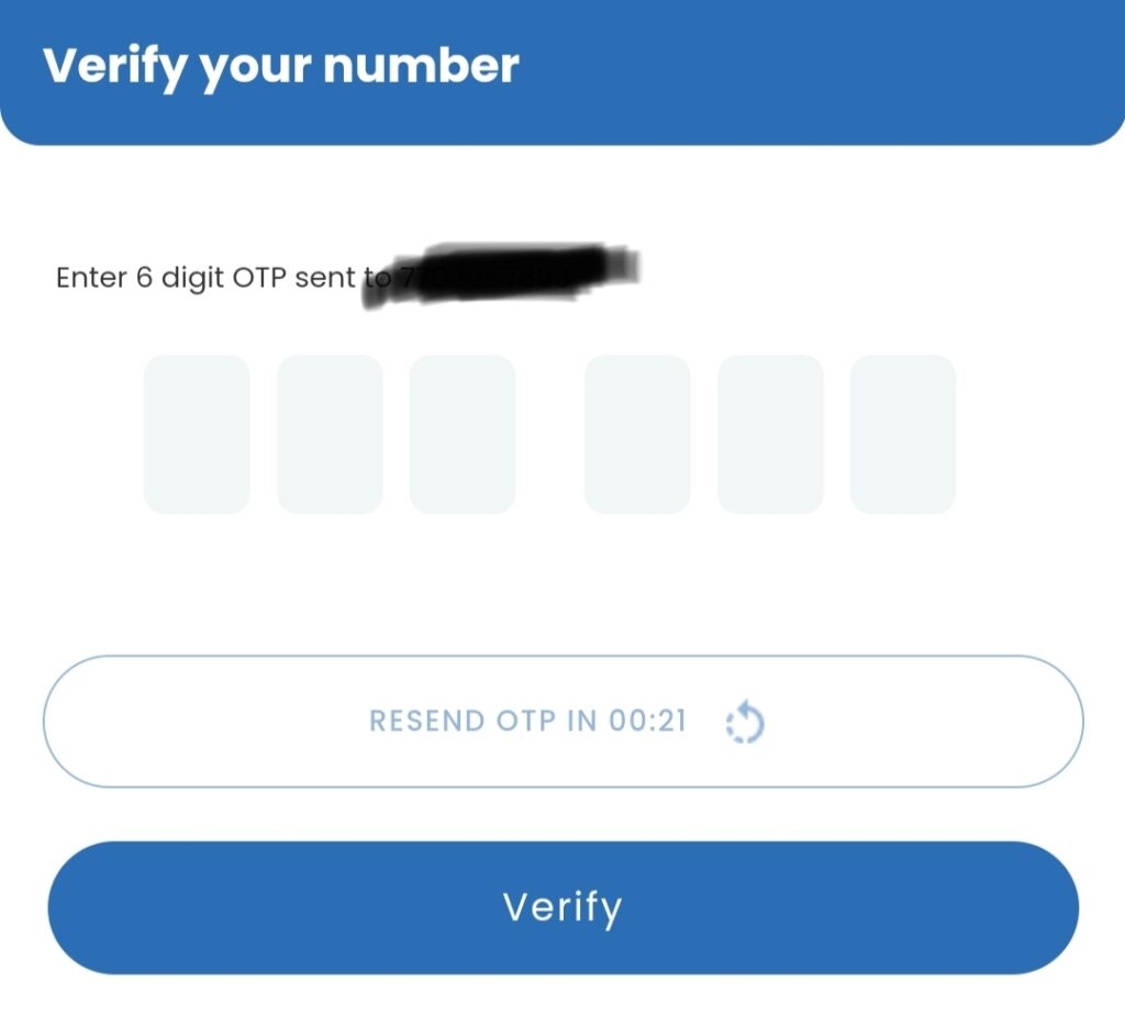 Moneyfy OTP verification