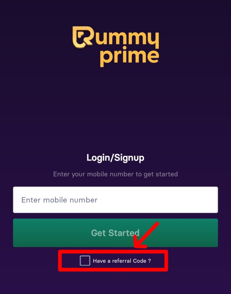 how apply rummyprime referral code