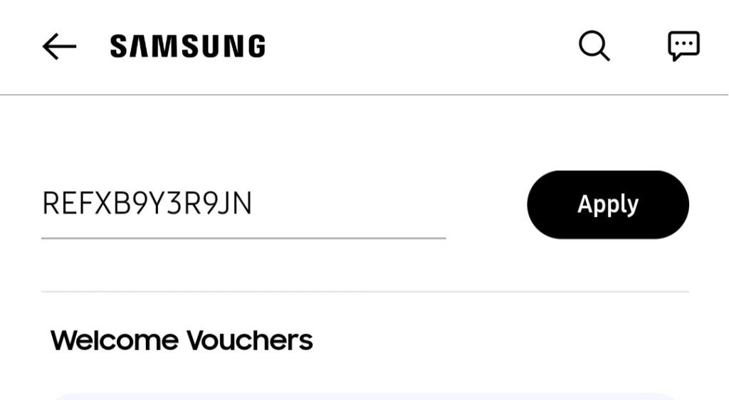 Apply samsung shop referral code